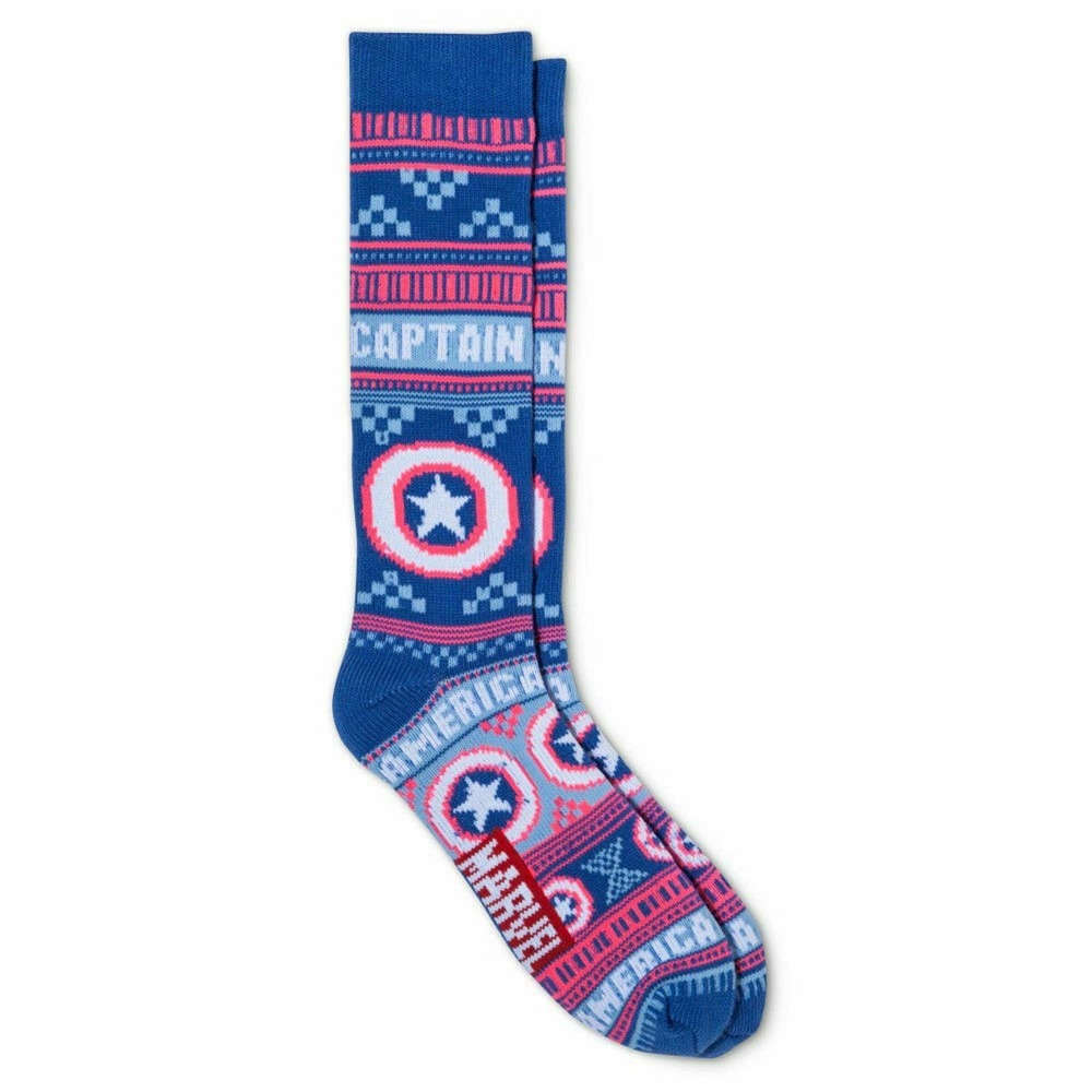 Marvel Captain America Blue & Pink Patterned Crew Socks